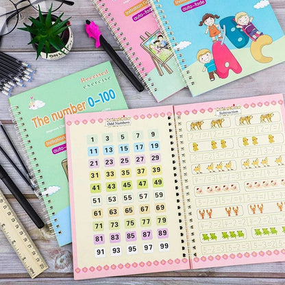 Magic Copybook: Reusable Kids' Writing & Calligraphy Practice Sets