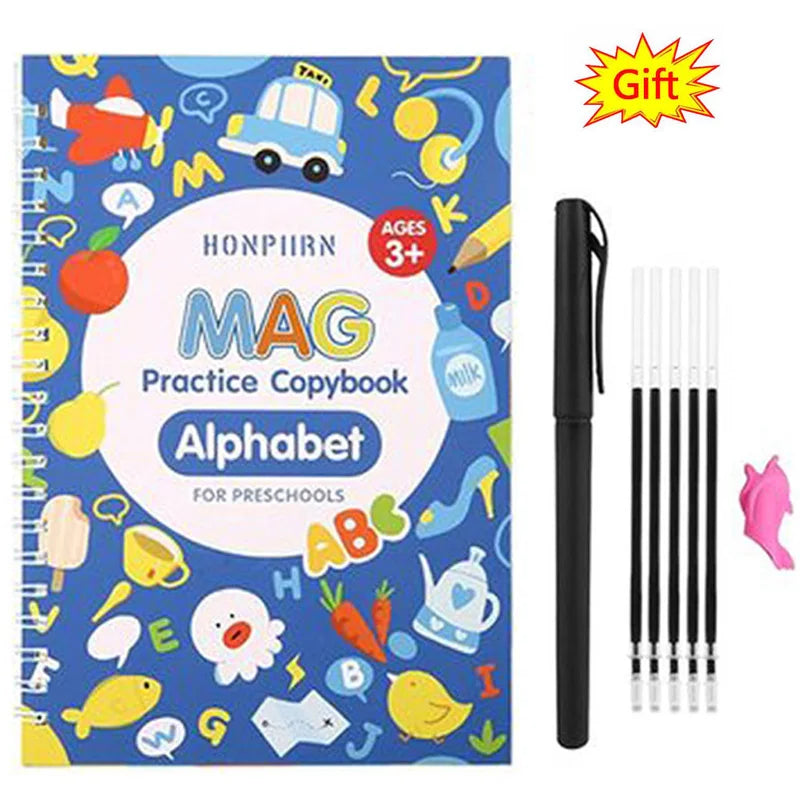 Magic Copybook: Reusable Kids' Writing & Calligraphy Practice Sets